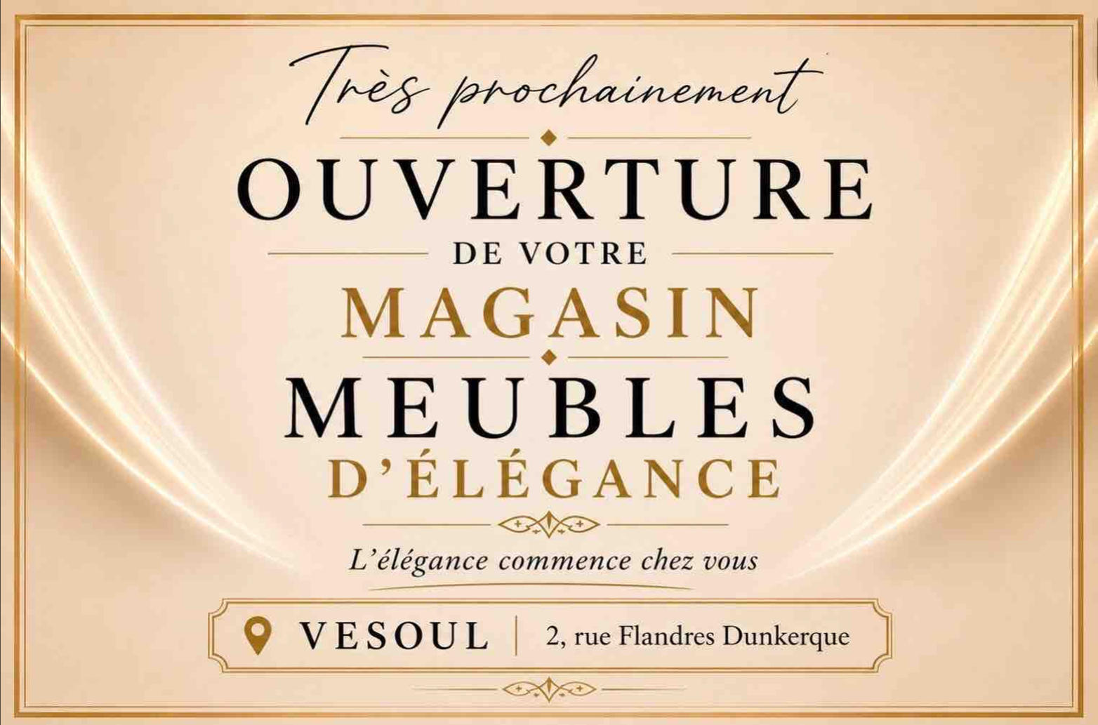 Ouverture prochaine de notre boutique