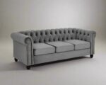 Ellington 3+2 Studded Velvet Sofa Set – Image 3