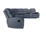 Montari Corner Fabric Manual Recliner with console and cupholders – Image 6