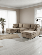 Prime Ushape Fullback Sofa Plush Velvet – Image 5
