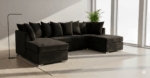 Prime Ushape Scatterback Sofa Plush Velvet – Image 3