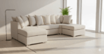 Prime Ushape Scatterback Sofa Plush Velvet – Image 2