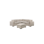 Canapé d'angle modulable 5 places Modulo, coussins en plumes de canard