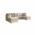 Prime Ushape Scatterback Sofa Plush Velvet