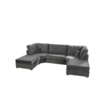 Prime Ushape Fullback Sofa Plush Velvet