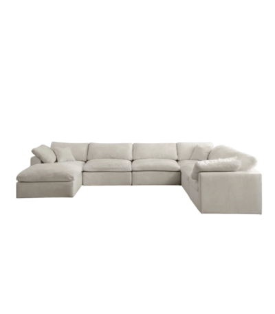 Cozy Duck Feather Filled Large 6 Seater Universal Modular Corner with Footstool