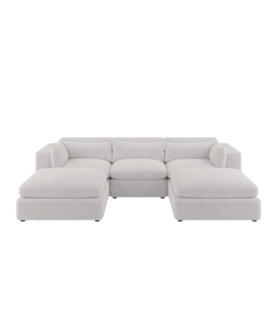 Cloud Boucle U shaped sofa feather filled